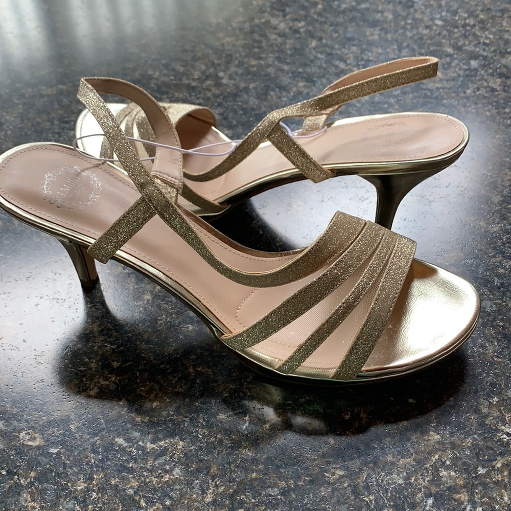 New gold dress shoes